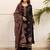 Black embroidered straight kurta palazzo with dupatta set