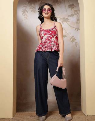 Multicolor cotton printed top for women 1