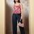 Multicolor cotton printed top for women