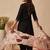 Black embroidered straight kurta salwar with dupatta set