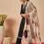 Black embroidered straight kurta salwar with dupatta set
