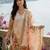 Off white printed straight kurta trousers with dupatta set