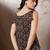 Black cotton printed top for women