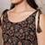 Black cotton printed top for women