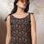 Black cotton printed top for women