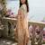 Off white printed straight kurta trousers with dupatta set