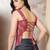 Mauve cotton printed top for women