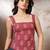 Mauve cotton printed top for women