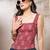 Mauve cotton printed top for women
