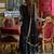 Black embroidered straight kurta palazzo with dupatta set