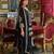 Black embroidered straight kurta palazzo with dupatta set