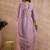 Lavender embroidered straight kurta trousers with dupatta set
