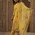 Mustard embroidered straight kurta trousers with dupatta set