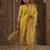 Mustard embroidered straight kurta trousers with dupatta set