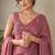 Partywear crush saree with handwork flower butti and elegant border