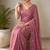 Partywear crush saree with handwork flower butti and elegant border