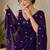Designer crush saree with handwork floral butti and embellished border