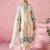 Off white embroidered straight kurta trousers with dupatta set