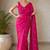 Partywear crush saree with elegant flower butti handwork and statement border