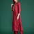 Pink embroidered straight kurta trousers with dupatta set