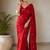 Premium partywear crush saree with flower butti handwork and beautiful border