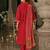 Pink embroidered straight kurta trousers with dupatta set