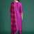 Purple solid straight kurta trousers with dupatta set