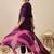 Purple embroidered straight kurta trousers with dupatta set