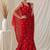 Premium partywear crush saree with flower butti handwork and beautiful border
