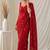 Premium partywear crush saree with flower butti handwork and beautiful border