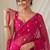 Partywear crush saree with elegant flower butti handwork and statement border