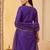 Purple woven design straight kurta trousers with dupatta set