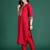 Pink solid straight kurta trousers with dupatta set