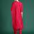 Pink solid straight kurta trousers with dupatta set