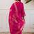 Pink embroidered straight kurta palazzo with dupatta set