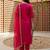 Pink embroidered straight kurta trousers with dupatta set
