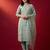 Sea green embroidered straight kurta trousers with dupatta set