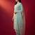 Sea green embroidered straight kurta trousers with dupatta set