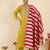Yellow embroidered straight kurta trousers with dupatta set