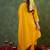 Yellow embroidered straight kurta trousers with dupatta set