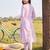 Lavender embroidered straight kurta trousers with dupatta set