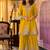 Green embroidered a-line kurta palazzo with dupatta set