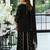 Black embroidered straight kurta palazzo with dupatta set