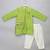 Lime green woven cotton silk Men Kurta Set