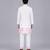 White heart printed cotton Men Kurta Set