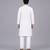 White multicolor printed cotton Men Kurta Set