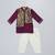 Royal purple brocade cotton silk Men Kurta Set