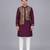 Royal purple brocade cotton silk Men Kurta Set
