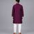 Royal purple brocade cotton silk Men Kurta Set