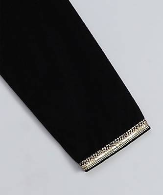 black velvet embroidered kurta set 5